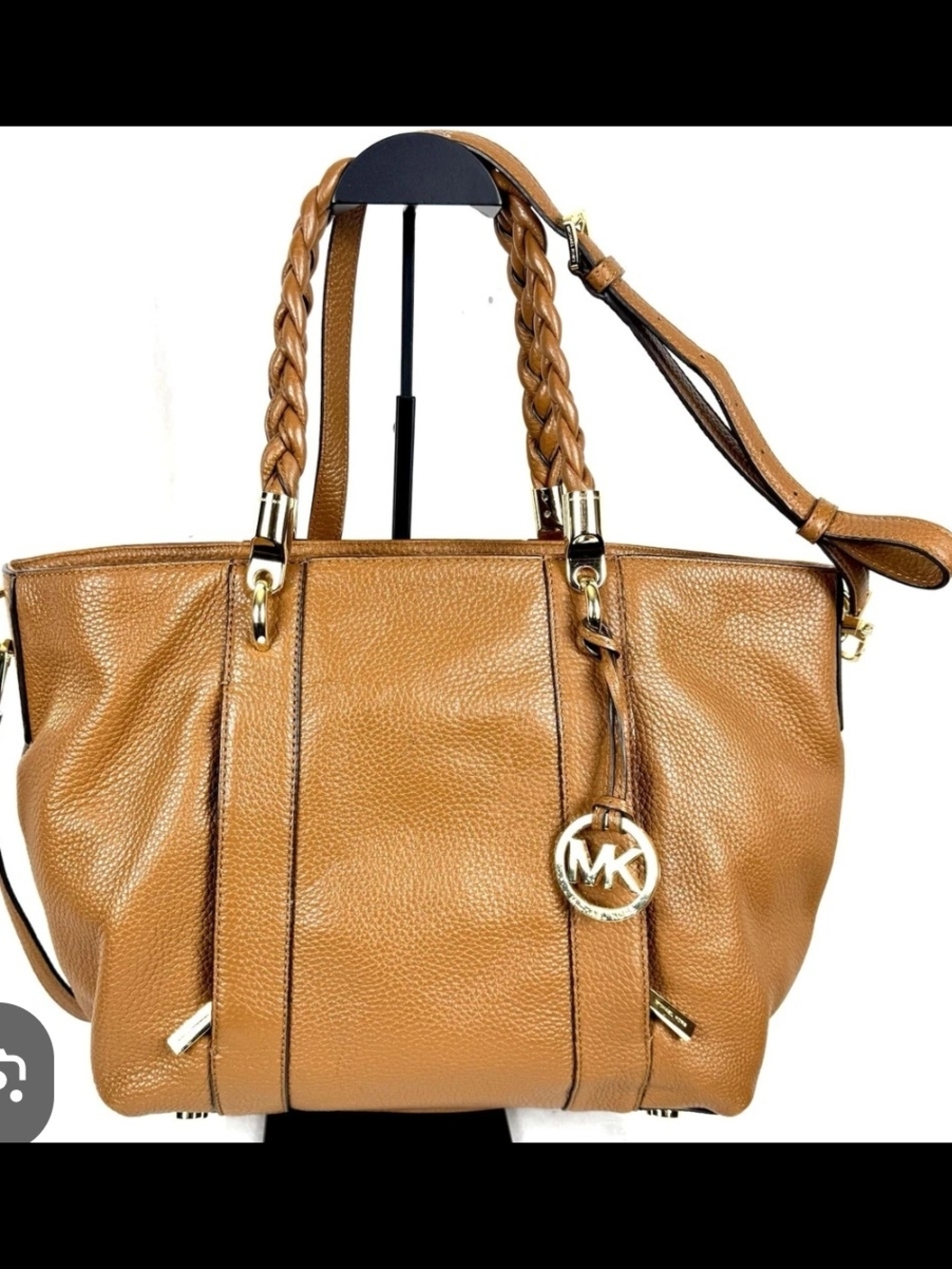 MICHAEL KORS Naomi Leather Tote with Braided Handles